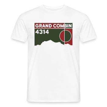 Grand Combin Überschreitung Höhe Wanderung Wallis - Männer T-Shirt - Weiß - Vorne - AI Model Male 178 dark (178cm)
