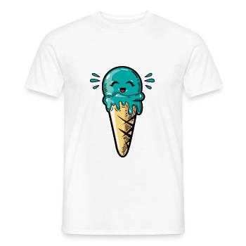 Kawaii Eis Eiskugel - Männer T-Shirt - Weiß - Vorne - AI Model Male 178 dark (178cm)
