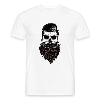 Bart barbe crâne crâne squelette squelette - T-shirt homme - blanc - Devant - AI Model Male 178 dark (178cm)