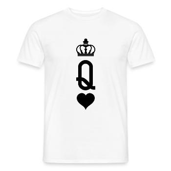 King And Queen Skull - 2 Of 2 Card Hearts Couple - Männer T-Shirt - Weiß - Vorne - AI Model Male 178 dark (178cm)
