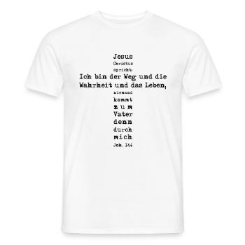 Ich bin der Weg - Johannes 14,6 - Männer T-Shirt - Weiß - Vorne - AI Model Male 178 dark (178cm)