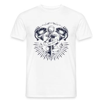 Ancre vintage - T-shirt homme - blanc - Devant - AI Model Male 178 dark (178cm)