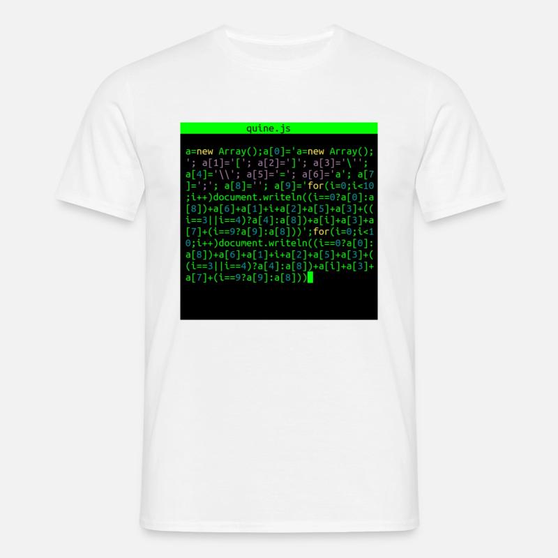 quine javascript - Men's T-Shirt - white