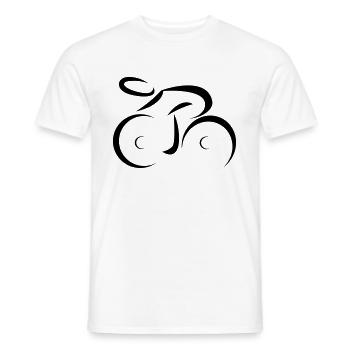 vélo - T-shirt homme - blanc - Devant - AI Model Male 178 dark (178cm)