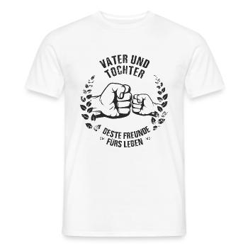 Vater und Tochter Beste Freunde fürs Leben - Männer T-Shirt - Weiß - Vorne - AI Model Male 178 dark (178cm)
