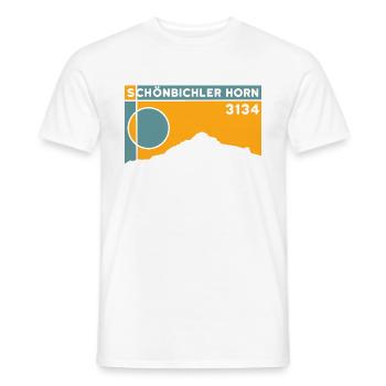 Schönbichler Horn Zillertal Randonnée au Tyrol - T-shirt homme - blanc - Devant - AI Model Male 178 dark (178cm)