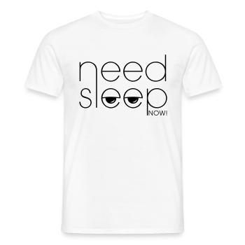Tired - need sleep now! - Men's T-Shirt - white - Front - AI Model Male 178 dark (178cm)