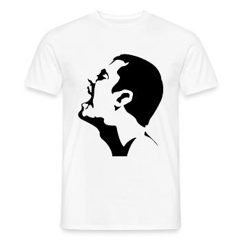 Ein schreiender Mann - Männer T-Shirt - Weiß - Vorne - AI Model Male 178 dark (178cm)