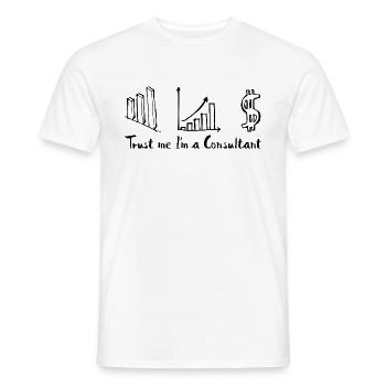 Trust me I’m a Consultant Consultant Idée cadeau - T-shirt homme - blanc - Devant - AI Model Male 178 dark (178cm)