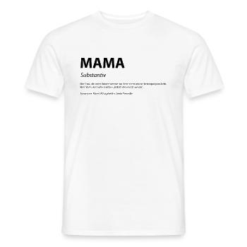 Wort Definition Mama Geschenk Idee - Männer T-Shirt - Weiß - Vorne - AI Model Male 178 dark (178cm)