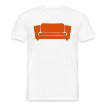 canape 404 - T-shirt homme - blanc - Devant - AI Model Male 178 dark (178cm)
