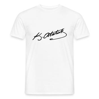 Kemal Ataturk - Men's T-Shirt - white - Front - AI Model Male 178 dark (178cm)