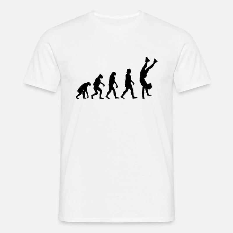 Handstand Evolution - Männer T-Shirt - Weiß