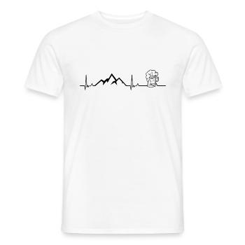 Bière Heartbeat Mountains - T-shirt homme - blanc - Devant - AI Model Male 178 dark (178cm)