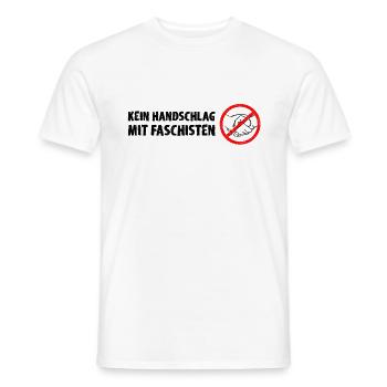 Anti Nazi Spruch - Männer T-Shirt - Weiß - Vorne - AI Model Male 178 dark (178cm)
