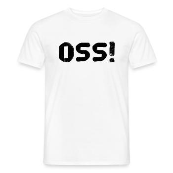 Kampfsport Oss Osu - Männer T-Shirt - Weiß - Vorne - AI Model Male 178 dark (178cm)