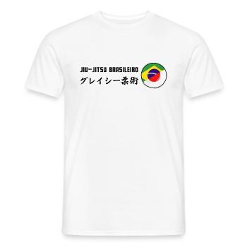 Jiu-Jitsu brésilien Brasileiro - T-shirt homme - blanc - Devant - AI Model Male 178 dark (178cm)