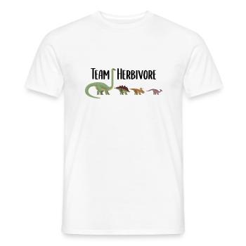 Vegan Team Herbivore - Männer T-Shirt - Weiß - Vorne - AI Model Male 178 dark (178cm)