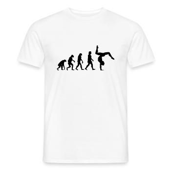 Evolution du poirier de gymnastique - T-shirt homme - blanc - Devant - AI Model Male 178 dark (178cm)