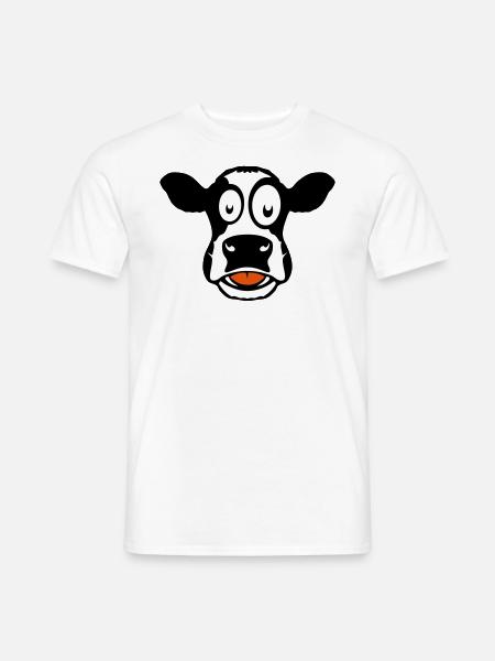 cow drawing 104 - Men's T-Shirt - white