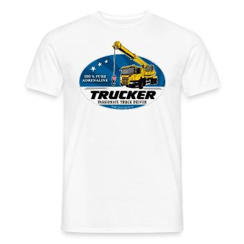 Crane Car - Crane - Crane Truck - Crane Truck - Men's T-Shirt - white - Front - AI Model Male 178 dark (178cm)