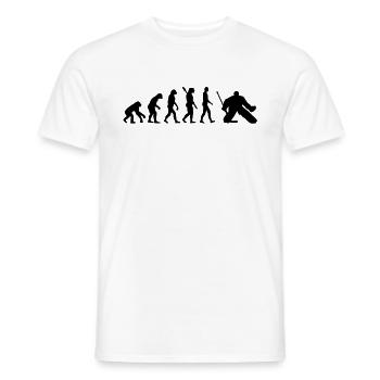Evolution hockey goalie - Men's T-Shirt - white - Front - AI Model Male 178 dark (178cm)
