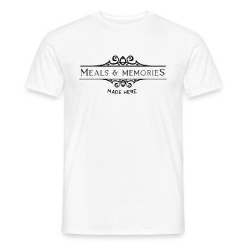 Meals And Memories Made Here - Kitchen - Cook - - Men's T-Shirt - white - Front - AI Model Male 178 dark (178cm)