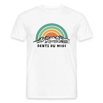 Dents du Midi Valais Wallis Wandern in der Schweiz - Männer T-Shirt - Weiß - Vorne - AI Model Male 178 dark (178cm)
