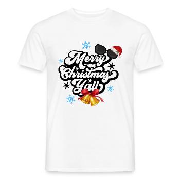 Joyeux Noël en noir et blanc - T-shirt homme - blanc - Devant - AI Model Male 178 dark (178cm)