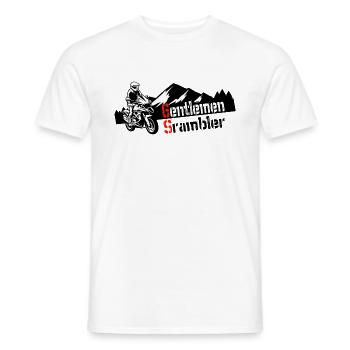 Biker Motorcycle Boxer Adventure Gentlemen Scrambler - Men's T-Shirt - white - Front - AI Model Male 178 dark (178cm)