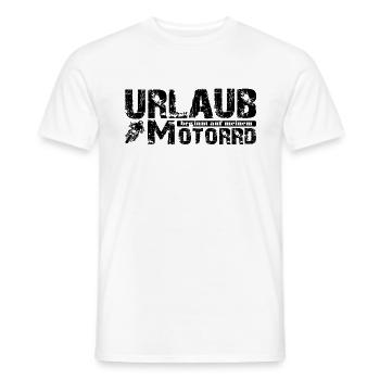 Urlaub beginnt auf meinem Motorrad Biker Spruch - Männer T-Shirt - Weiß - Vorne - AI Model Male 178 dark (178cm)