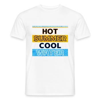 Hot summer cool water - Männer T-Shirt - Weiß - Vorne - AI Model Male 178 dark (178cm)