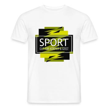 Sport 2023 2 - Männer T-Shirt - Weiß - Vorne - AI Model Male 178 dark (178cm)