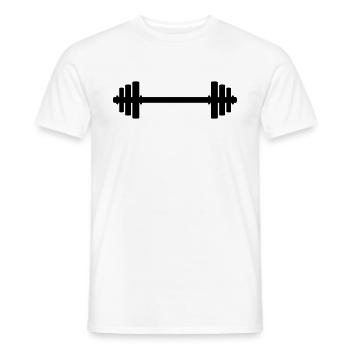 original Hantel Gewichte Bankdrücken Muskelaufbau - Männer T-Shirt - Weiß - Vorne - AI Model Male 178 dark (178cm)