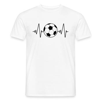 Heartbeat Football | Heartbeat | Black - Men's T-Shirt - white - Front - AI Model Male 178 dark (178cm)
