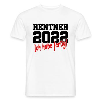 Rentner 2022 Ruhestand Rente Lustiger Spruch - Männer T-Shirt - Weiß - Vorne - AI Model Male 178 dark (178cm)