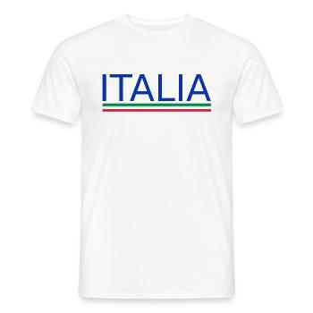 Italia Flag T-shirt Blue Viaggio in Italia - Men's T-Shirt - white - Front - AI Model Male 178 dark (178cm)