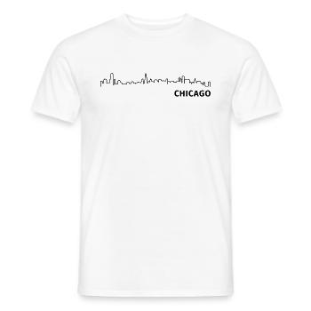 Chicago - Männer T-Shirt - Weiß - Vorne - AI Model Male 178 dark (178cm)
