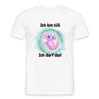 Ich bin süß, ich darf das! - Männer T-Shirt - Weiß - Vorne - AI Model Male 178 dark (178cm)