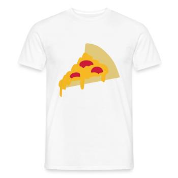 Pizza - Men's T-Shirt - white - Front - AI Model Male 178 dark (178cm)
