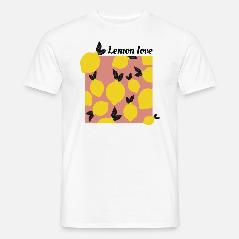 Zitrone - Männer T-Shirt - Weiß
