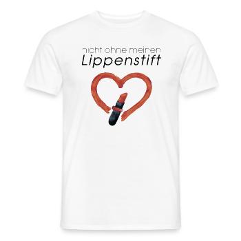 Herz Lippenstift - Männer T-Shirt - Weiß - Vorne - AI Model Male 178 dark (178cm)