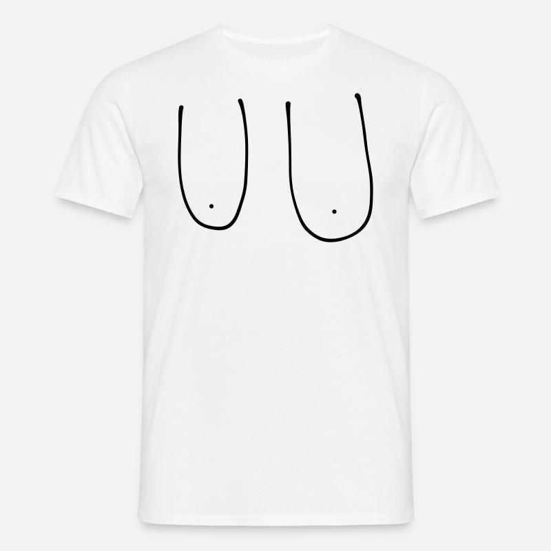 boobs - Männer T-Shirt - Weiß