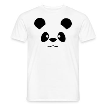 Cute panda - funny animal design - Men's T-Shirt - white - Front - AI Model Male 178 dark (178cm)