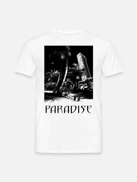 PARADISE - T-shirt homme - blanc