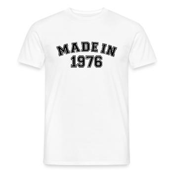 Made in 1976 - T-shirt homme - blanc - Devant - AI Model Male 178 dark (178cm)