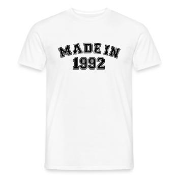 Made in 1992 - T-shirt homme - blanc - Devant - AI Model Male 178 dark (178cm)