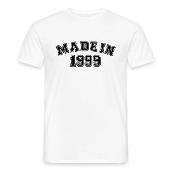 Made in 1999 - T-shirt homme - blanc - Devant - AI Model Male 178 dark (178cm)