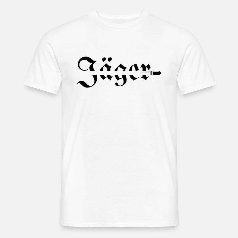 Jaeger Jäger Beruf Schuss Jagdkommando - Männer T-Shirt - Weiß