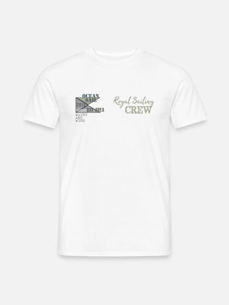 Royal Segeln Segelboot Segeln Meer Wellen - Männer T-Shirt - Weiß